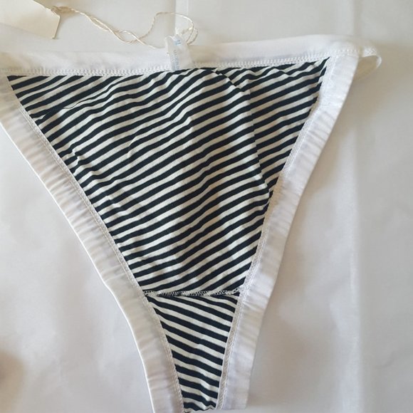 Lot of 2, bikini by du Loren (vintage) size M stripes nwt - Picture 9 of 12